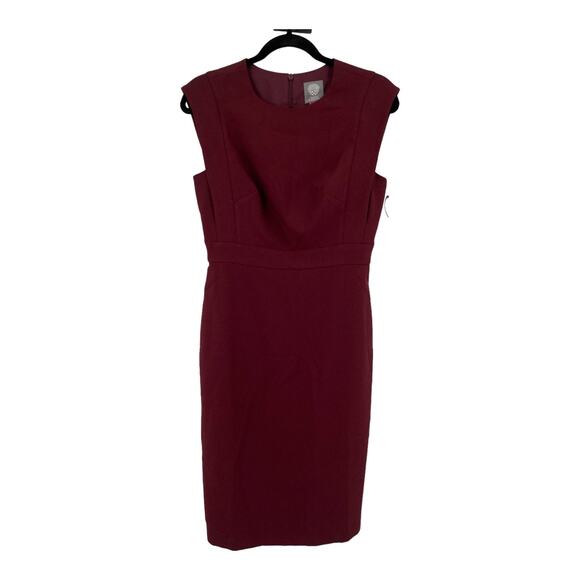 Vince Camuto dress stretch crepe dark red size 4 - Picture 2 of 7